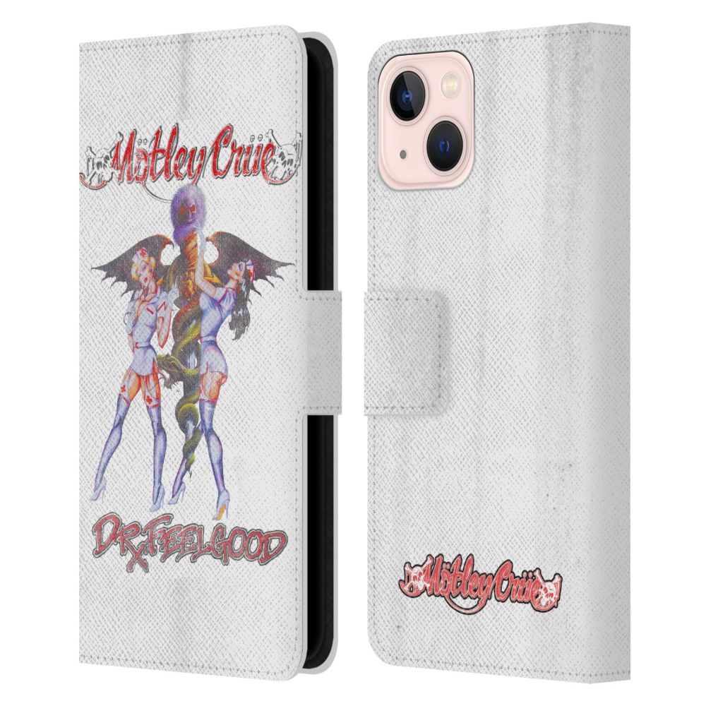 MOTLEY CRUE モトリークルー (来日 40周年 ) - Dr. Feelgood Vintage レザー手帳型 / Apple iPhoneケース - PGS